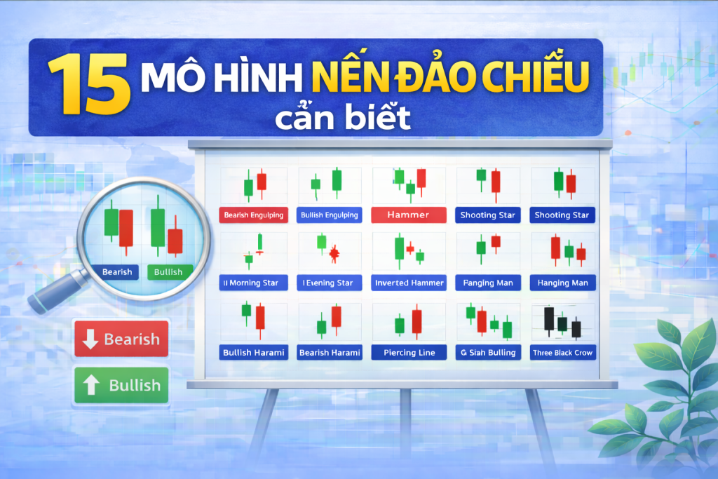 Top 15 mẫu hình nến đảo chiều mạnh mẽ nhất Mo hinh nen dao chieu Kitatrading